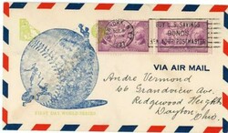 Sc#795(x2)-FIRST DAY OF 1937 WORLD SERIES-ILLUSTRATED PRINTED EVENT ...