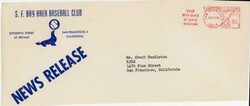 S.F.BAY AREA BASEBALL CLUB-POSTAL METER `ENJOY YOUR SEALS AT SEALS ...