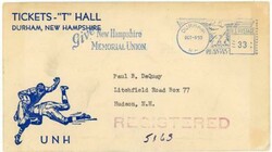 UNIVERSITY OF NEW HAMPSHIRE-ILLUSTRATED FOOTBALL ADVERTISING-TICKETS ...