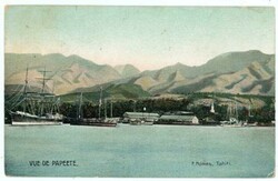 French Oceania Sc#26(single frank)-PAPEETE-29/8/14-Postcard View VUE ...