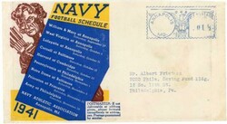 NAVY FOOTBALL SCHEDULE-1941-MULTICOLOR ILLUSTRATED ENVELOPE-ANNAPOLIS ...