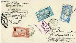 Guadelope Sc#93,#80,#127-BASSETERRE-12/DEC/29-TO PORTO RICO-SAN ...