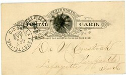FANCY CANCEL-RINEYVILLE(Hardin County)KENTUCKY-OCT/24/1898-FANCY ...