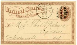 Sc#UX3-FANCY CANCEL-SYRACUSE(Onondaga County)NEW YORK-OCT/21-CIRCA ...