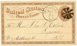 Sc#UX3-FANCY CANCEL-SYRACUSE(Onondaga County)NEW YORK-OCT/27-CIRCA ...