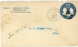 D.P.O. MILLBANK(Grant County)SOUTH DAKOTA-1c COLUMBIAN POSTAL ...