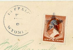 BUFFALO(Johnson County)WYOMING TERRITORY-Sc#210-FANCY STAR IN A STAR ...