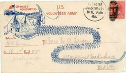 SPANISH AMERICAN WAR PATRIOTIC-ILLUSTRATED BICOLOR `GEN WADES ...