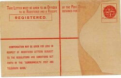 Papua REGISTERED POSTAL ENVELOPE-HG:C2-UNUSED-SCARCE.......a82404