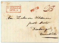 STRAIGHTLINE DOUBLE BOXED-Cleaveland,O-APR/5-1835(dateline)-RED-TYPE ...