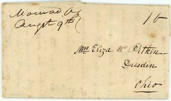 MONROE(Butler County)OHIO-AUGUST/9th-1833(dateline)Handwritten ...