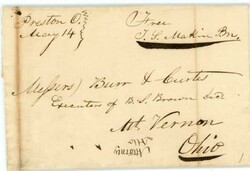 D.P.O.-PRESTON(Hamilton County)OHIO-MAY/14-1839(dateline)Handwritten ...