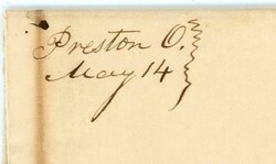 D.P.O.-PRESTON(Hamilton County)OHIO-MAY/14-1839(dateline)Handwritten ...