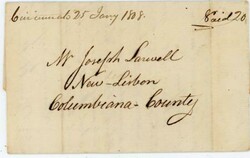 CINCINNATI(Hamilton County)OHIO-25/JANY-1808(dateline)-Handwritten ...