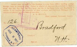 MONTANA TERRITORY-REGISTERED PACKAGE TRANSIT ENVELOPE-MISSOULA M.T ...