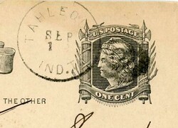 INDIAN TERRITORY-TAHLEQUAH-SEP/10/1881(dateline)-POSTAL ...
