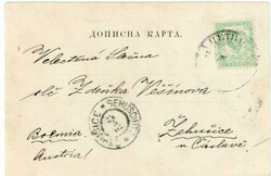 Montenegro Sc#33(single frank)-CETINJE-Postcard View THE MARKET OF ...