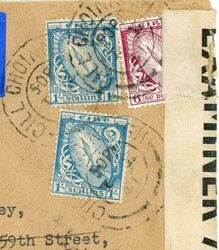 Ireland SG#82(x2)#79-CILL CHOINNIGH(Kilkenny)-I/X/41-TRANSATLANTIC ...