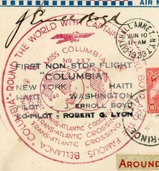 TRANA~OCEANIC RECORD FLIGHT-AAMC#1178-NEW YORK-JUN/10/1933-TO ...