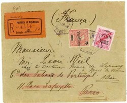 Zambezia Sc#52,#44-QUELIMANE(faint date)-PEGISTERED(label)-VIA CHINDE ...