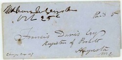 D.P.O.(1828~1849)-STAMPLESS-MOUNT VERNON VILLAGE(Kennebec ...