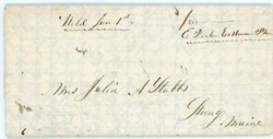 STAMPLESS-WELD(Franklin County)MAINE-JAN/1st-1840-HANDWRITTEN ...