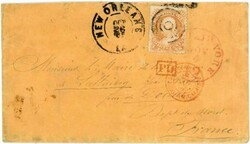 Sc#71-NEW ORLEANS OCT/26/65-30C RATE TO FRANCE-VIA NEW YORK-FRENCH ...