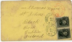 Sc#69(pair)-POUGHKEEPSIE N.Y.-N.Y. BR.PKT/PAID-19(red)-TO ...