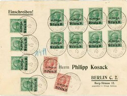 Italy OFFICE IN ALBANIA-Sc#4(x12)#5(x2)-SCUTARI D`ALBANIA 1/2/10-TO ...
