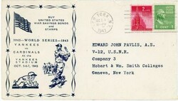 WORLD SERIES-1943-Sc#900,#804-NEW YORK N.Y.-OCT/1/1943-YANKEES vs ...