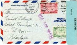 Sc#C22,#C21-NEW YORK N.Y.-FEB/10/1943-TRANSPACIFIC or/? TRANSATLANTIC ...