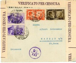 Italy HITLER & MUSSOLINI ISSUE-Sc#416(pair)#414,#413-BARI-4/9/41-WWII ...