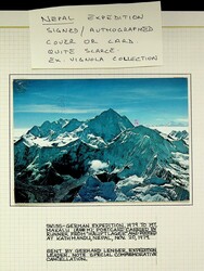 Nepal 1979 Swiss-German Mt. Makalu Expedition airmail PPC signed by ...
