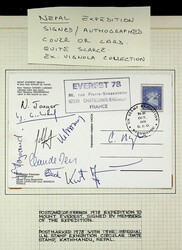Nepal 1978 French Everest Expedition PPC signed by team members w/ "U ...