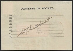 India 1935 Rocketgram “Gertrude Collins” Test Firing, Rocket No ...