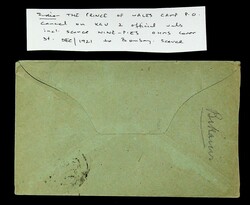 India 1921 KGV 9p on 1a+ 3p officials on OHMS cover w/ "HRH THE ...