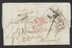 India 1817 prestamp cover from Edinburgh to Calcutta, Bengal — ...