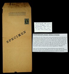 St. Vincent unused KEVII ½d wrapper Proof w/ "SPECIMEN" ovpt & h/s ...