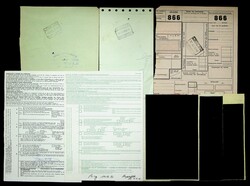 Belgium group of 8 variously cancelled parcel cards/ piece to various ...