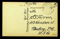 Estonia 1932 Castle PPC w/ 3v from Kuressa to Reading Pa. USA