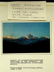 Nepal 1981 Swedish Himalayan Expedition to Annapurna PPC signed by ...