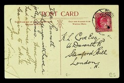 India 1910 "A Basket full" kids, Madras PPC w/ KED 1a Perfin to ...