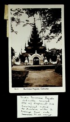 India 1951 Burmese Pagoda, Calcutta censored PPC w/ Elephants 2as to ...