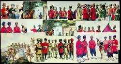 India set of 11 Watercolour illustrations of British Indian Army by ...
