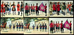 India set of 11 Watercolour illustrations of British Indian Army by ...