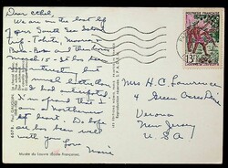 French Polynesia 1903 13f The Whith horse PPC from Papeete to New ...