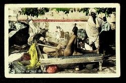 India unused coloured PPC depicting 1 fakir on bed of nails, printed ...