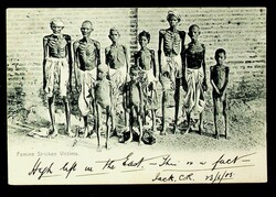 India 1905 famine stricken victims UPU PPC w/ KED 1a from Bombay to ...