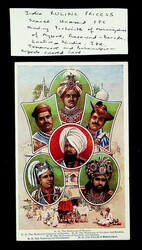 India Ruling Princes scarce unused UPU PPC depicting Maharajas of 6 ...