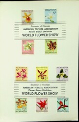 SEPHIL NICARAGUA 1964 WORLD FLOWER SHOW CHICAGO USA CANCEL CARD W/ ...